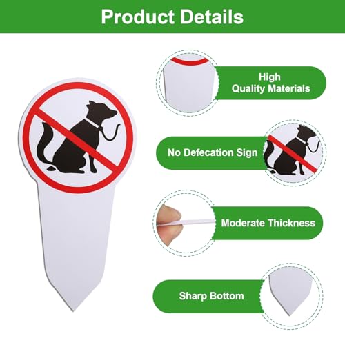 5 Stück Kein HundekloSchild Steckschild PVC für Rasen, Park, Spielplatz, Saubere Wege Hunde Kacken Verboten, Kein Hunde Pinkeln Hinweisschild