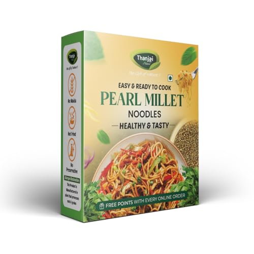 Image of Thanjai Natural Millet Noodles 180 Grams X 4 Varieties (720 Grams) of Homemade Natural Red Rice | Corn | Barnyard and Pearl Millets Noodles (No Preservatives, No Chemicals, No Artificial Extract)