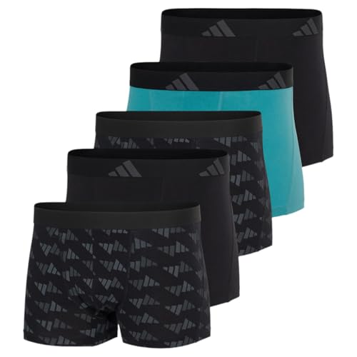 adidas Trunk (5pk) -Active Flex Cotton-Bequeme Unterwäsche Pantalones Cortos, Assorted_4am019, L Hombres
