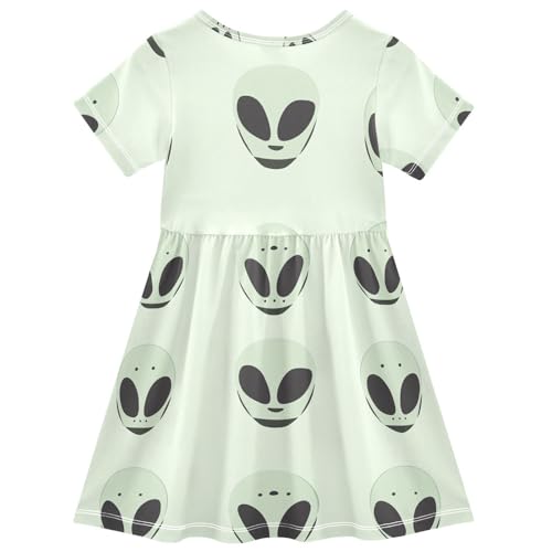 Girls Summer Dresses Short Sleeve Swing Casual Ruffle Dresses for Kids Girls2