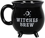 Giftbrit Witches Brew Black Ceramic Cauldron Mug