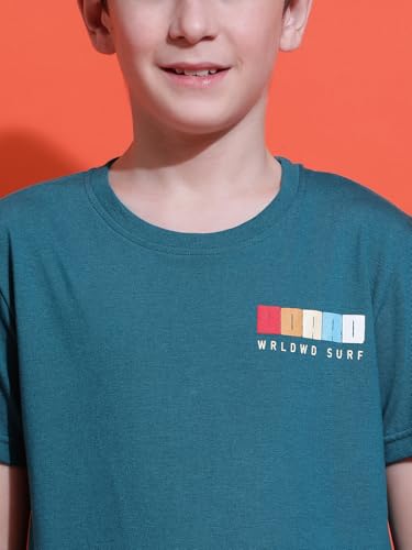 Image of Li'l Tomatoes Boys 100% Cotton Night Suit | Summer T-Shirt & Shorts Set | Soft & Breathable Sleepwear | 9-16 Years