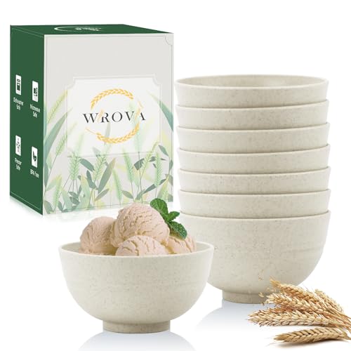 Recopilación de Cuencos de aperitivo disponible en línea para comprar. 41 Wrova - Juego de 8 cuencos de postre de paja de trigo de 10 onzas, cuencos irrompibles para niños, mini cuencos para helados, aperitivos y frutas, apto para microondas y...