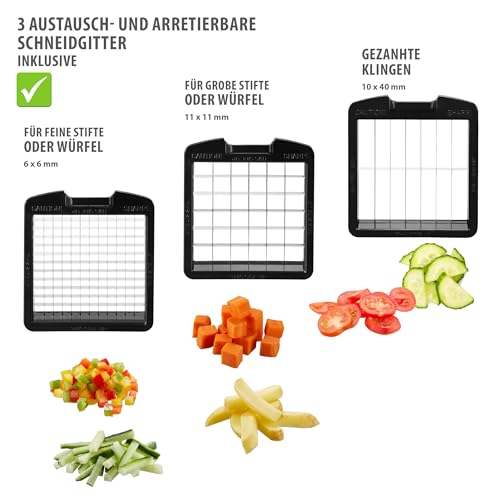 GEFU Treppo Würfelschneider & Gemüseschneider mit 1000 ml Behälter – Ansicht 5