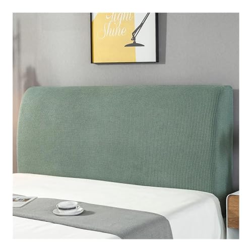 FOVAOK Kopfteilhusse Hussen Bettkopfen Verdickte Elastische Bettüberzug Rückenschutz Staubschutz Staubschutz für Zuhause, Hotel, Schlafzimmer (Grün, Breite 120cm)