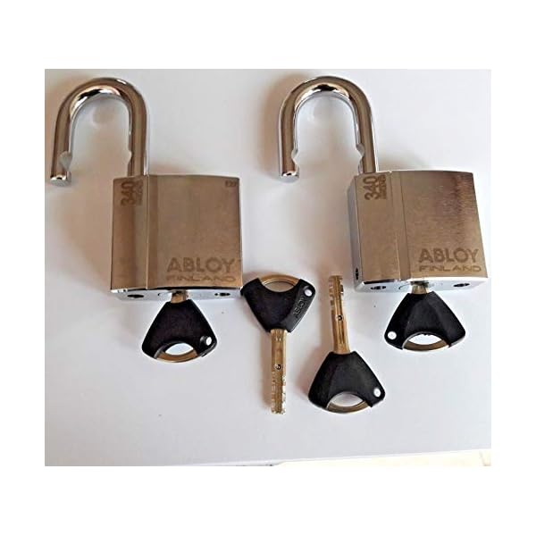 2 X ABLOY PL340/25T PROTEC2 /Keyed Alike Padlocks with 4 Keys and ID Card - Image 4