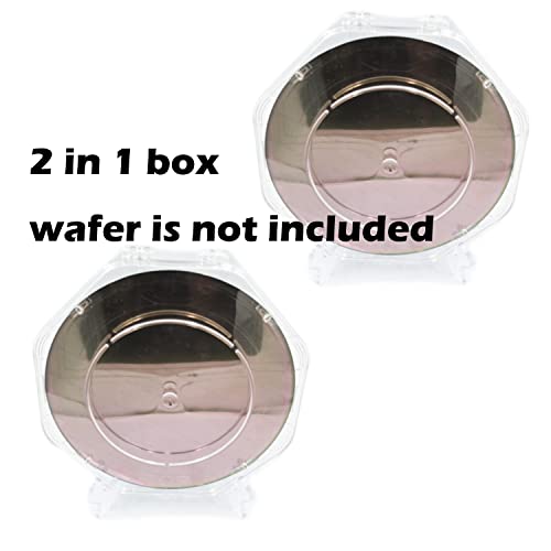 Image of 8 inch or 200 mm Single Wafer Display Carrier, Wafer Display Holder, Wafer Shipper, 8 inch Single Wafer Sample Box for Silicon, Sapphire, SiC Substrate (Pack of 2 PCS)