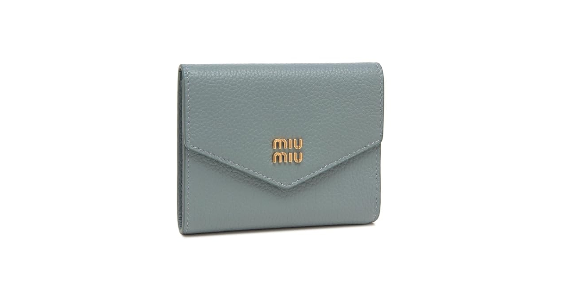Miu Miu ライトブルー 二つ折り財布 Amazon | [ミュウミュウ] 二つ折り財布 メタルロゴ フラップ付き