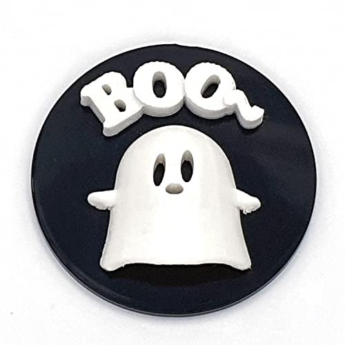 Image of 3D OM Badge, Ghost, 3-inch Grill Badge, Mini Cooper, Realistic Stylish Detail Love 3D Printing Plastic (PLA) on Acrylic Plate - Works with The Grill Badge Holder (not Included), BG1-W1