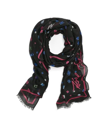 KARL LAGERFELD Womens Jewel Print Scarf Scarf