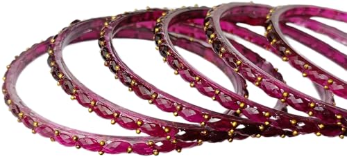 Image of JPS Plain and Glossy Finished Raindrop Glass Bangles Set for Women & Girls | Traditional Ethnic Chudi for Wedding, Party & Regular- Set of 12 Pcs of One Colour | Wedding Special