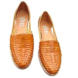 Huaraches Mexicanos para Mujer - Traditional Mexican Chanclas, Guaraches de Mujer, Sandalias Mexicanas para Women - Comfortable and Stylish Huarache de Mujer Sandals Style Pic (Brown, US Footwear Size System, Adult, Women, Numeric, Medium, 9)