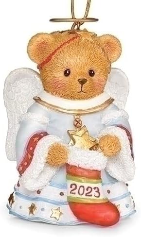 Roman 2023 Annual Angel Bell Hanging Ornament, 3-inch Height, Christmas Decoration