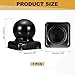 uxcell Metal Ball Post Cap, 1.26 x 1.26 Inch Round Fence Post Cap with Ball Top, Decorative Iron Pipe Caps for Square Posts, Handrail Guardrail, Deck Railing, Gate, Mailbox, Black