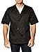 Chef Code Men's Short Sleeve Unisex Classic Chef Coat, Black, Small