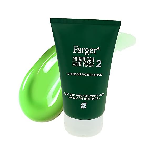 Farger Argan Oil Hair Masks 2 Reinforced,Hair Treatment Masks Conditioner Hydrating For Dry & Damaged Hair 3.5 oz