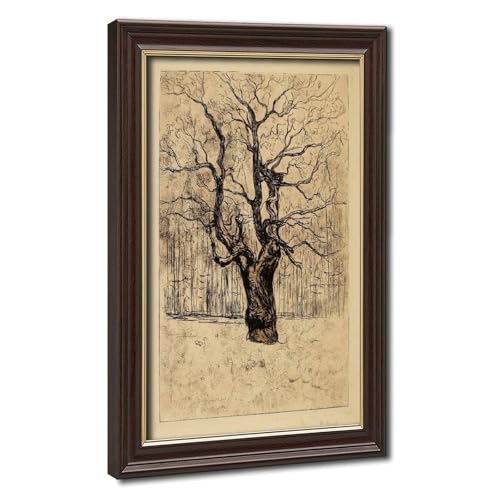 Impression sur toile Edvard Munch haut de gamme, décoration murale The Oak 20x30cm