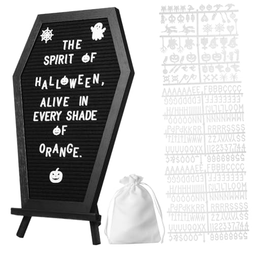 Cercueil en feutre Operitacx avec cadre en bois pour message DIY d'Halloween