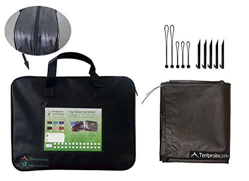 Tentproinc Rv Awning Sun Shade 7' X 18' 3'' Brown Screen Sunshade Complete Kits Motorhome Camping Trailer Mesh Sunblocker - 3 Years Lasting #TOP3