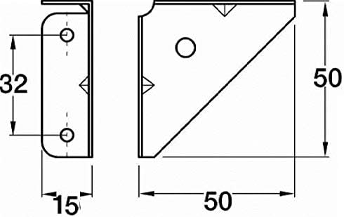 TERF® 12 Pcs Heavy Duty 50mm Angel Mounting Corner Brace Bracket Joining Fixing Repair Self Support Steel Plates with Fixing Screw - Image 4