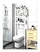 WJPTL Toilettenständer 2/3 Tier-Metall-WC-Rack, freistehender Raumsparer Organizer-Rack über der Toilette, Waschküche Bad (Color+Size : White19.7x62.2inc)