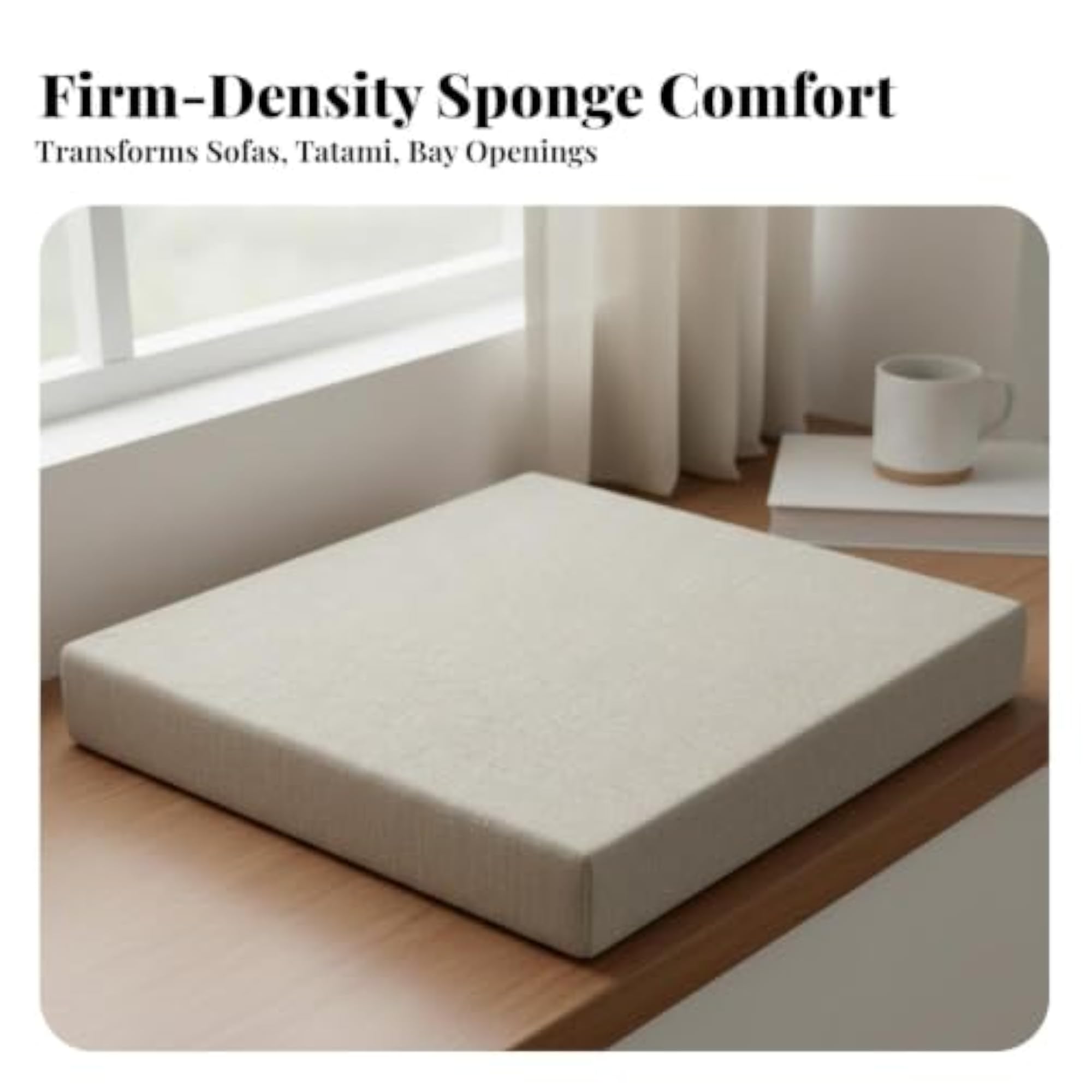Bay Window Cushion, Thick Soft Seat Cushion for Home