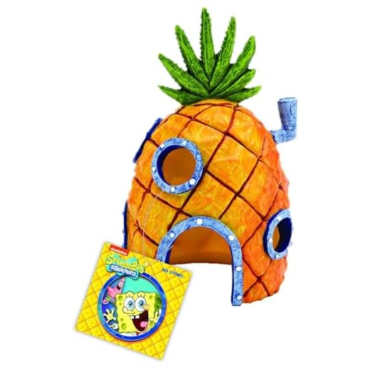 Penn-Plax Spongebob Squarepants Officially Licensed Aquarium Ornament – Spongebob’s Pineapple House – Medium