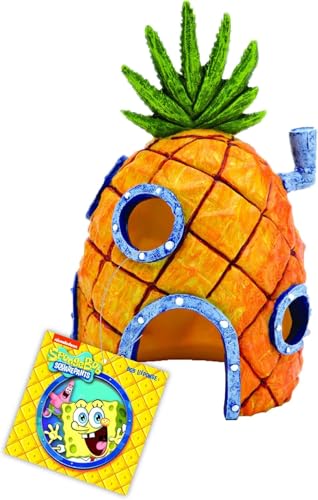 Penn-Plax Spongebob Squarepants Officially Licensed Aquarium Ornament – Spongebob’s Pineapple...