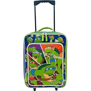 Fast Forward Kid’s License 16″ Soft Side Wheeled Pilot Case- Rolling Luggage (Ninja Turtles)