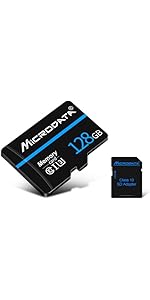 128GB TF Card with SD Adapter, U3 Ultra High Speed SD Card TF Flash Memory Card for Camera Tablet...