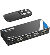 NEWCARE HDMI 2.1 Switch 4 in 1 Out, 8K@60Hz HDMI Switch mit Fernbedienung, 4K@120Hz HDMI Splitter...