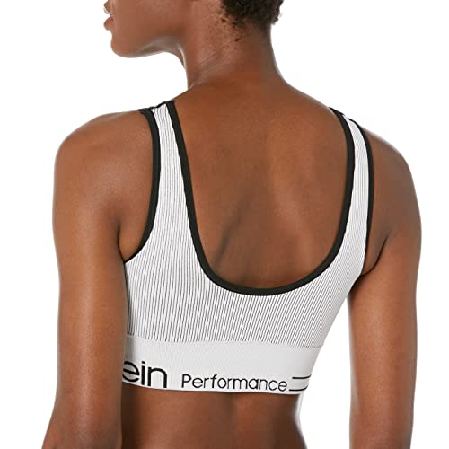Calvin Klein Performance Women's Medium Impact Sports Bra With Removable Cups, White #TOP1