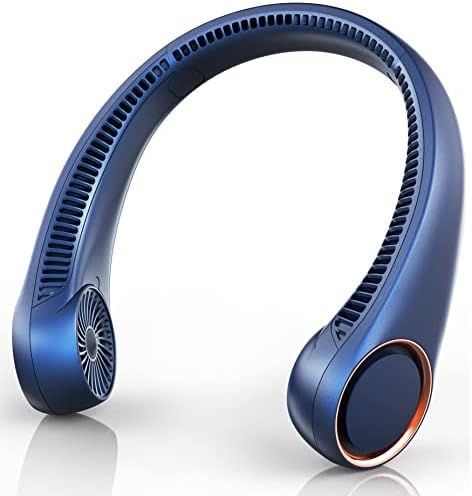 FrSara Portable Leafless Neck Fan, 4000mAh, USB Charging, 360° Surrounding Air Outlet, Three-speed Adjustable, Quiet, 3 Seconds Rapid Cooling, Good Helper in Summer