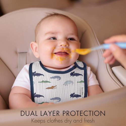 Image of Muslin Baby Bibs for Drooling and Teething,Bibs for Boys Girls