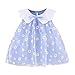 qinhanjia Abito a Rete con Collo in Pizzo Senza Maniche da Bambino Colletto per Bambole Floreale per Bambini Neonata Abito da Principessa Vestito delle Feste Gonna in Tulle Piccolo Vestito