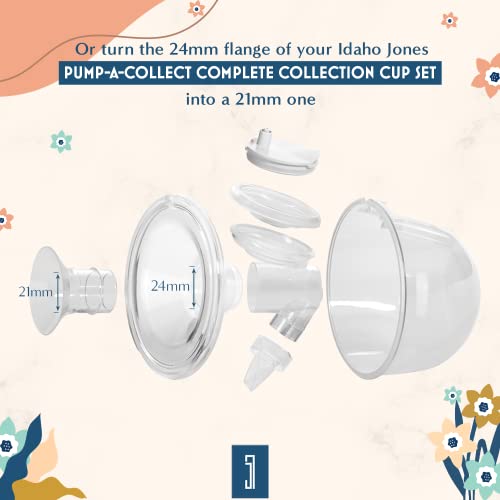 2x21mm Silicone Flange Inserts, Convert 24mm to 21mm, Compatible with Idaho Jones Collection Cups - Thumbnail 3