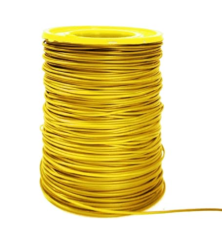Image of Steko (91 Meters) 7 Threads 42 Guage / 0.0025 AWG PVC Coated Jumper Wire For Multipurpose Use, DIY, Electronics Works, Science Projects (YELLOW)