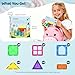 Crenova Magnetic Tiles Toddler Magnet Toys, Mini Magnetic Building Blocks for Kids Ages 3+ Travel Set, Educational Toy for Boys Girls Sensory Play Preschool Learning Classroom Must Haves