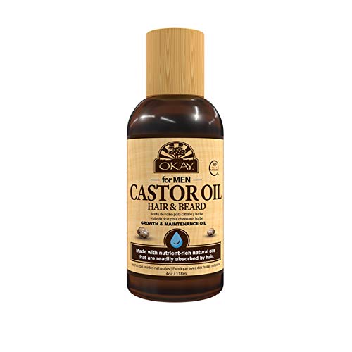 Okay Mens Castor Oil Hair&Beard Growth Maintenance Oil 2331 4oz