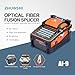 AI-9 Fiber Fusion Splicer w/6 Motors, Core Alignment Fiber Optical Welding Machine w/Visual Fault Locator & Optical Power Meter Function for Trunk Line Construction,Splicing 5S Heating 15S