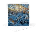 3dRose Greeting Card - USA, Colorado, Denver. Frost on a window. - Weather