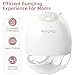 MIFOYO Breast Pump, Wearable Breastfeeding Pump, Electric Breast Pumping, Hands Free Breast Pump with 4 Modes & 9 Levels - Rechargeable Milk Pump, Smart Display for Moms, 24mm 2 Pack