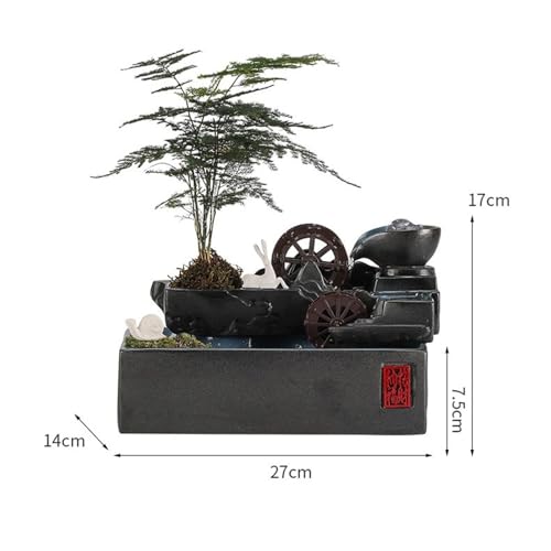 Fontaine bureau et table avec roue de méditation pour décoration zen - 3