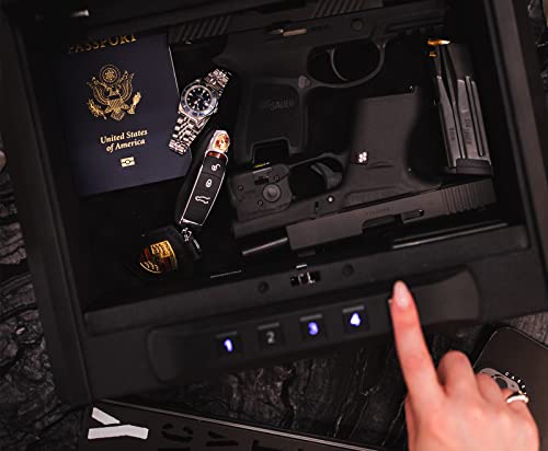 Rpnb Gun Safe,California Doj Certified,Quick-Access Pistol Safe For Multiple Handguns With Biometric Fingerprint Lock #TOP4