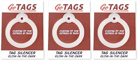 GoTags Dog Tag Silencers, Glow in The Dark Silencer to Quiet Noisy Pet Tags