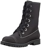 Estilo: botas medianas Roxy (ROY11) Vance-Lace-up Leather Boots for Women, Botas Slouch Hombre, Black, 38 EU