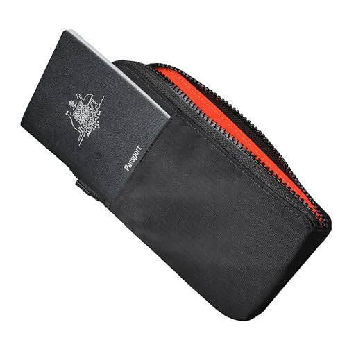 ALPAKA Zip Travel Wallet Hub USB Lanyard - RFID Passport Holder, Type C Cable for iPhone 15/16, iPad Mini 6, MacBook Pro