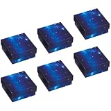 GETAJGHSD 6 Cajas Pequeñas de Cartón para Guardar Joyas y Pendientes Tapa, Material Papel, Adecuado para Envolver Regalos en Navidad y Eventos Obsequios