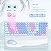 Links9+ Colorful Wireless Keyboard Mouse Combo, Gradient Rainbow Colors 100 Keys and 2.4GHz Optical Mouse Connection for Windows, Mac, Laptop, PC, Desktop (Purple Colorful)