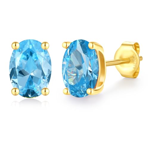 Boucles d'oreilles FANCIME en or 14 carats et authentique pierre
